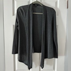 Ambiance Dark Grey / Gray Long Sleeve Cardigan